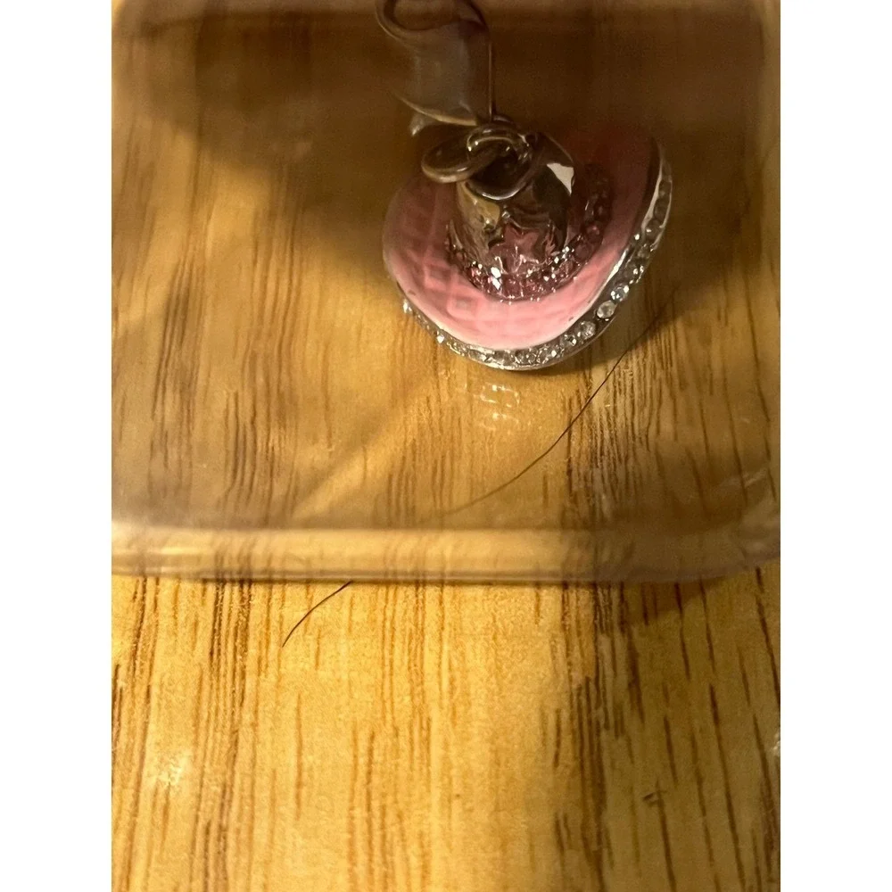 FAO Schwarz Charm Squad Pink Cowboy Hat Metal Charm Rhinestone Western New